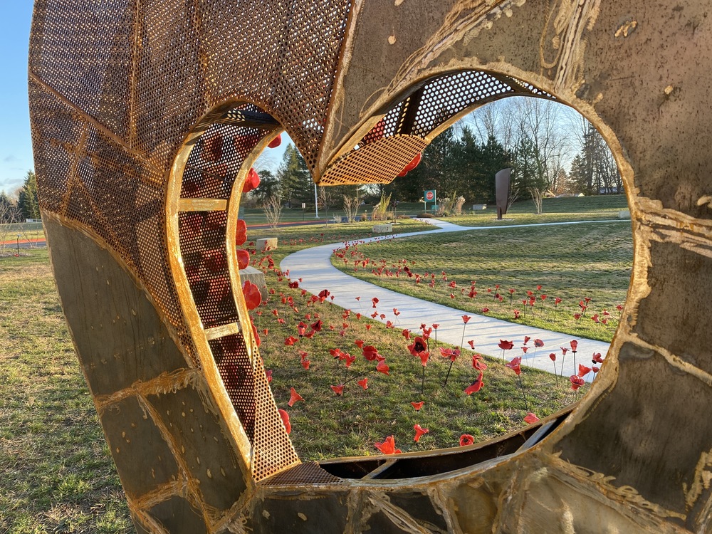 open heart sculpture